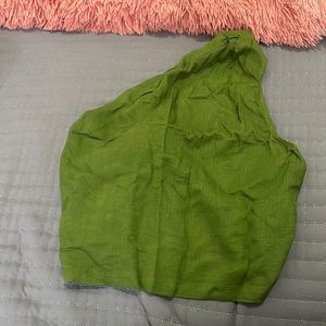 COPY - Green One Shoulder Blouse size Small